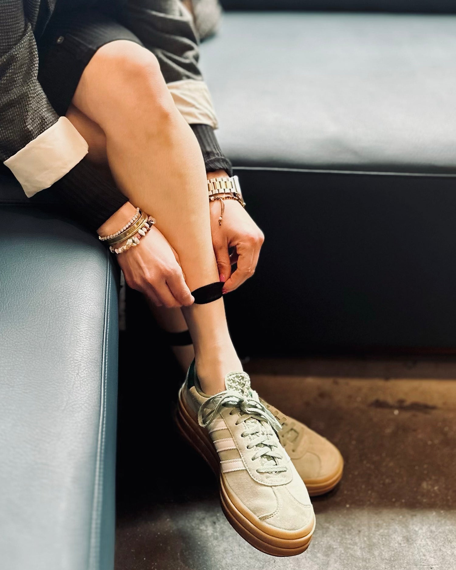 Fancy womens sheer socks, fashion crew socks, sheer socks with black rim, chic socks