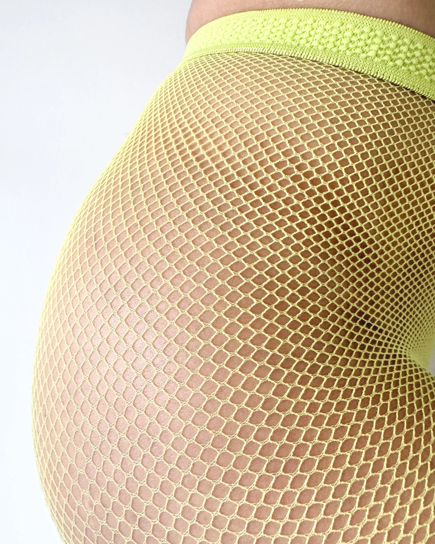 Womens fishnet tights in neon green