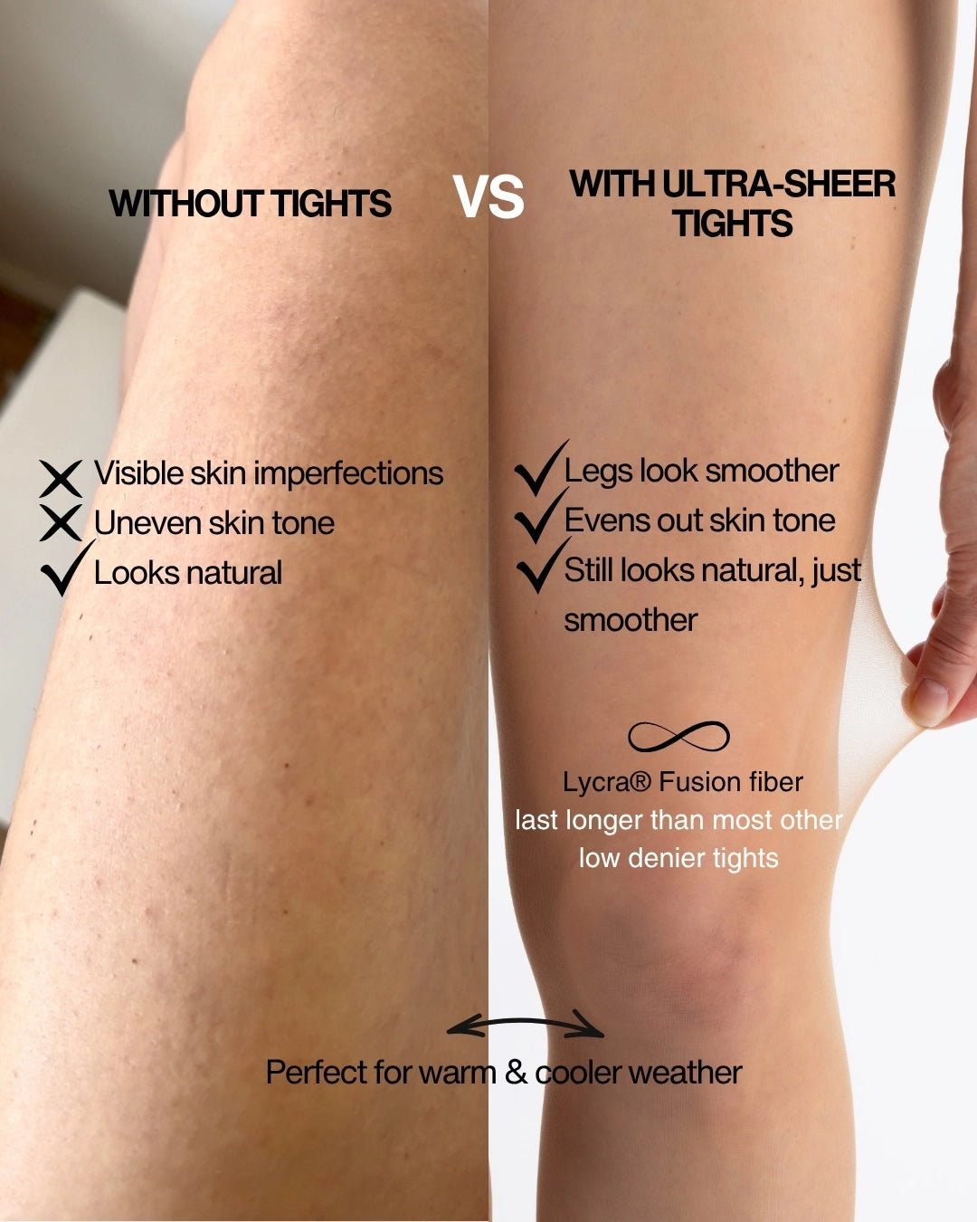 Ultra sheer pantyhose in beige and tan. Ultra sheer tights with barely there look - second skin tights perfect for warm and cool weather, very comfortable for every day wear.