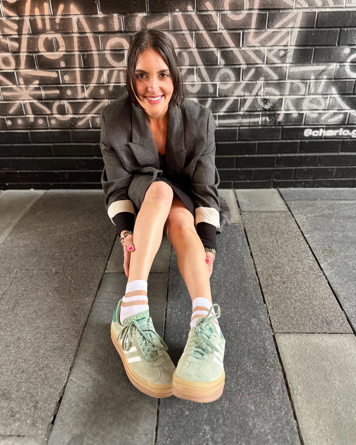 Ohdita fashion crew socks, chic fashion socks for women. Very comfortable lightweight white socks with sheer stripes on the cuff for all day wear - great for summer, fall, winter and spring. Fashion socks for elevated casual outfits. Pair these with sneakers, loafers or any closed toe shoes.