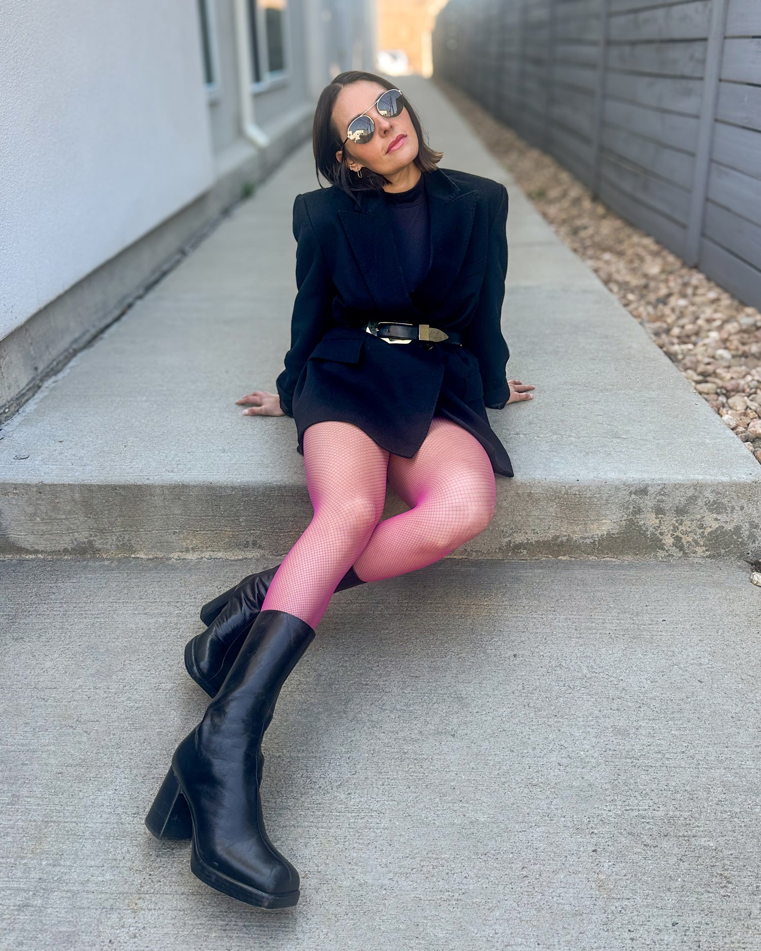 pink fishnet tights, small mesh fishnet pantyhose