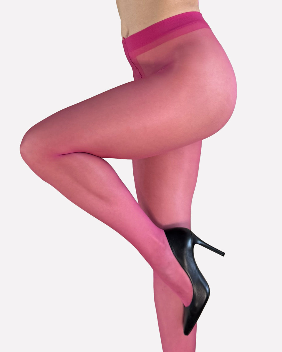 pink tights, sheer to waist pantyhose, see through tights, colored tights