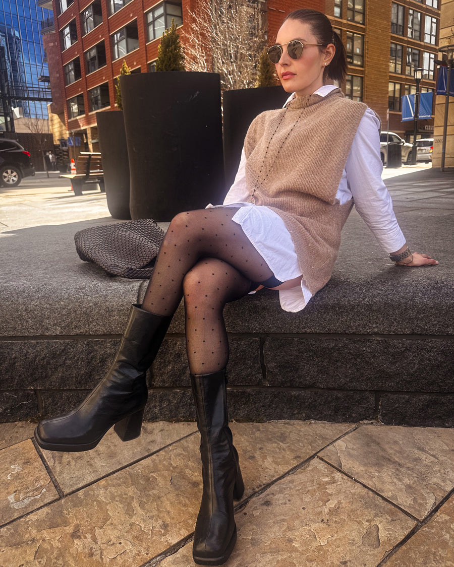 Ohdita black stay up stockings, the best thigh high stockings, high quality black thigh highs made in Italy