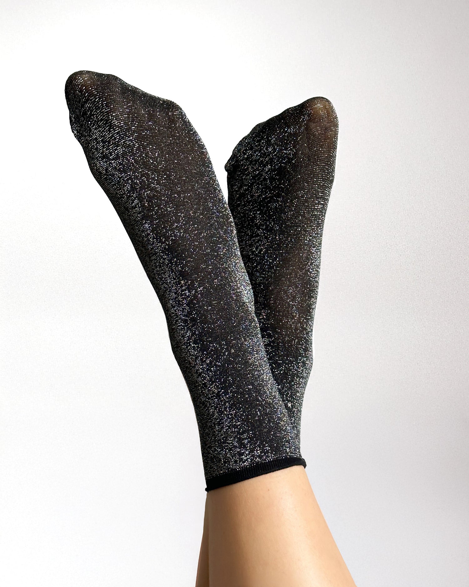 black ankle socks shimmer glitter socks, fancy socks, fashion socks