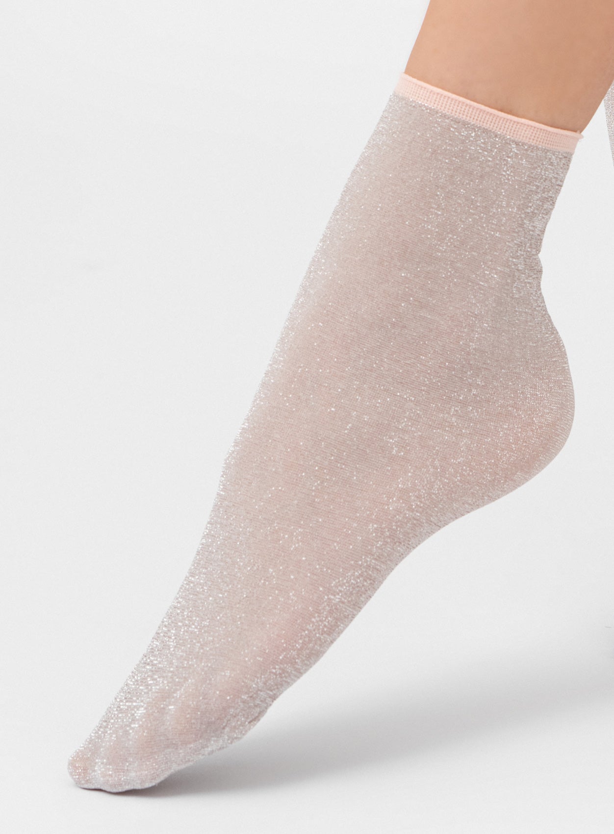 pink ankle socks with glitter, fashion socks