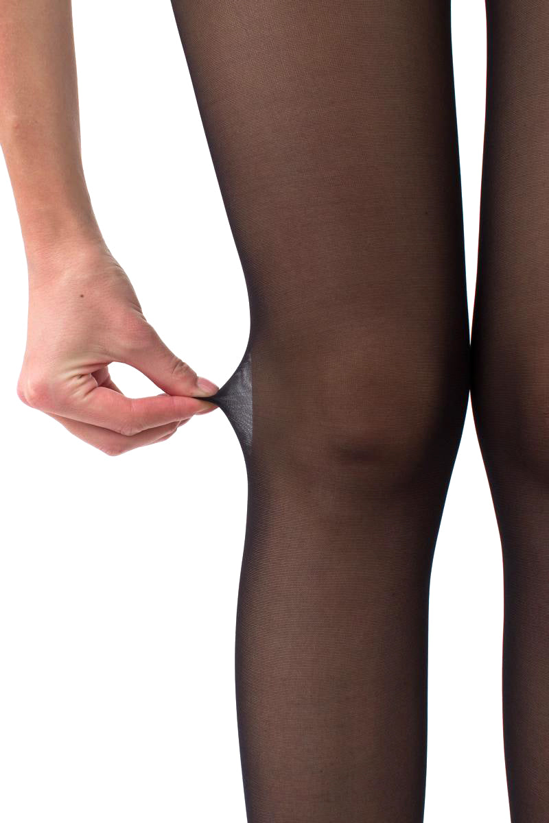 Women's black sheer tights with soft sheen