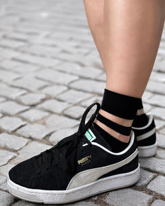 Ohdita black crew socks for women, fancy socks​