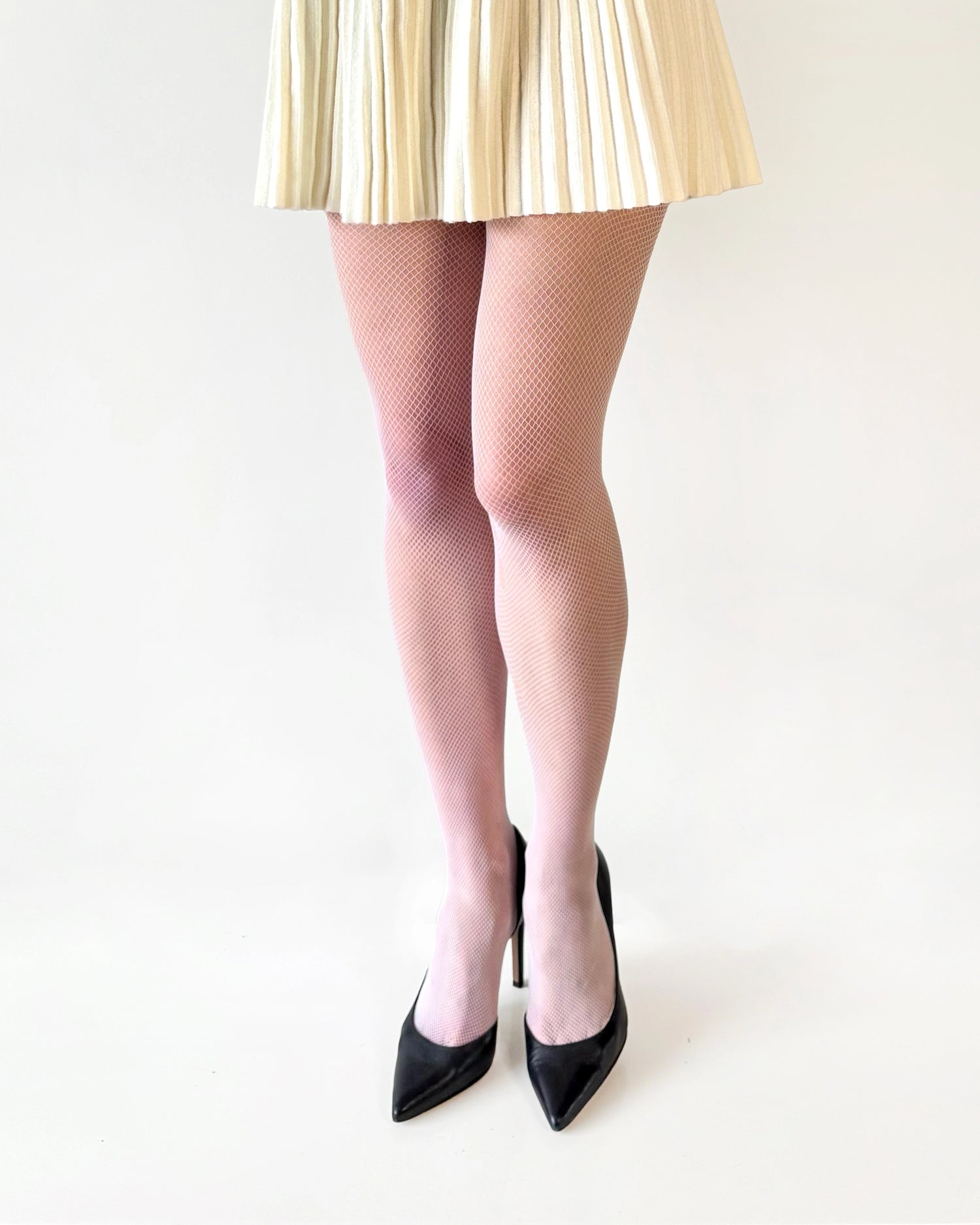 White fishnets, small net fishnet pantyhose for women